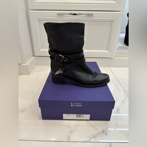 Women’s Stuart Weitzman Moto Boot Black size 7.5